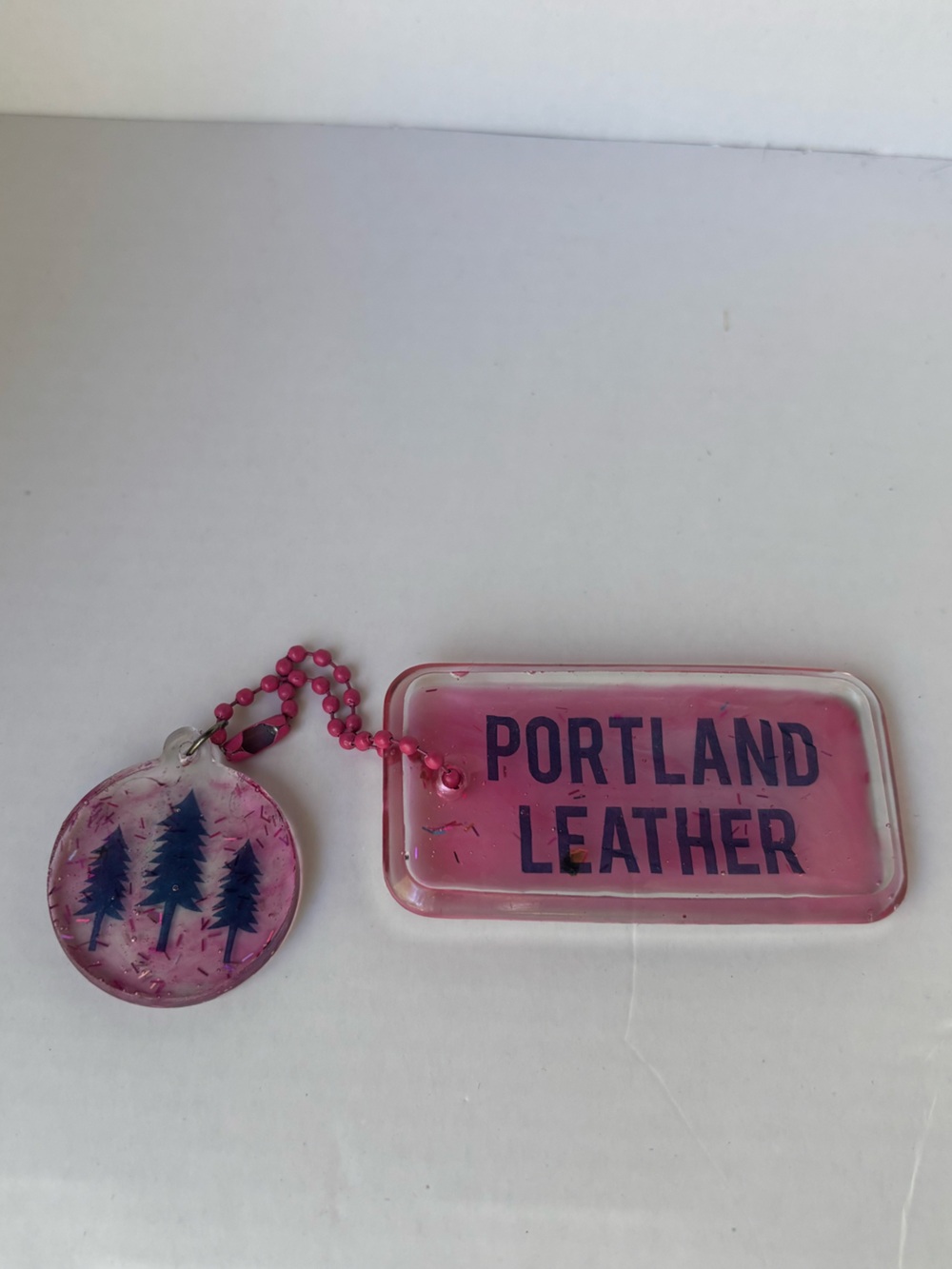Upcycled Portland Leather Bag Charm - Picture 3 of 7